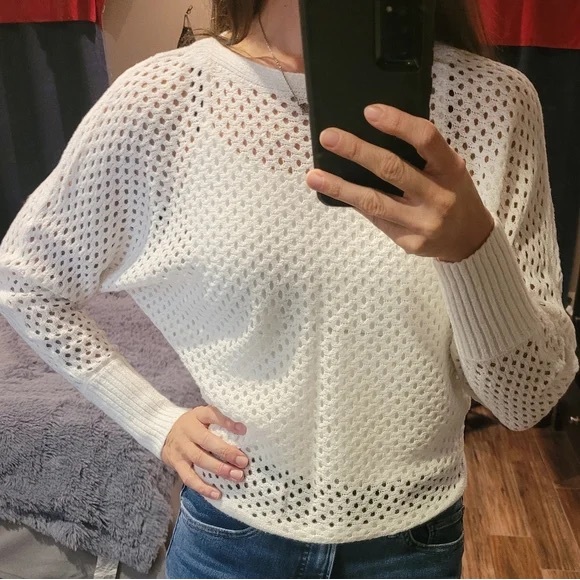 Express Other - Express White Knit Coverup Sweater